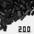 thumbnail image 1 of Ttehgb Toy Classic Bulk Brick Block 2X4 Ladrillo De Construcción De 200 Piezas Negro Compatible con Piezas Y Piezas 3001 Juego Creativo - Compatible con Las Principales Marcas(Color:Negro), 1 of 5