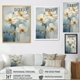 thumbnail image 4 of Designart "Simplistic Buttercups On Azure Canvas" Buttercups Floater Framed Canvas Art Print, 4 of 5