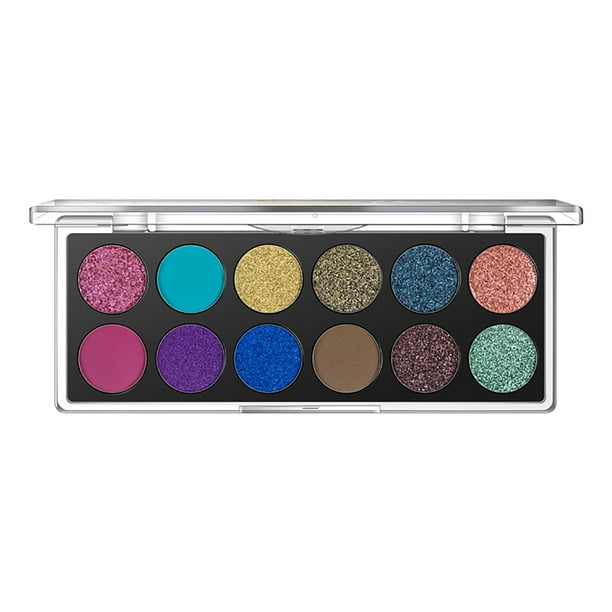 12 Color Shimmer Eyeshadows Matte And Metallic Glitter Glitter