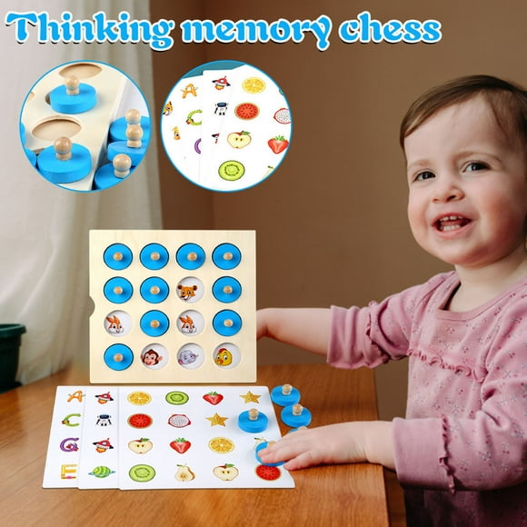 Jovatis Board Games Clearance,Wooden Memory Children's Educational Memory Pairing Table Game Toy