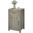 thumbnail image 7 of Farmhouse End Table, 30” Rustic Nightstand with Drawer and Storage Cabinet, Wood Sofa Side Bedside Table with Adjustable Shelf for Living Room, Bedroom, Grey, 7 of 7
