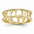 thumbnail image 1 of Solid 10k Yellow Gold Casted Polish Name Ring Band Size 8.5, 1 of 3