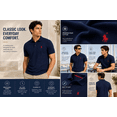thumbnail image 5 of Men’s Pique Polo Shirt Cotton Short Sleeve Collared Golf Polo Soft Breathable Casual Work Shirt, 5 of 6