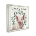 thumbnail image 3 of Stupell Industries Blessed Farmhouse Pig Holiday Painting Gallery Wrapped Canvas Print Wall Art, 30 x 30, 3 of 7