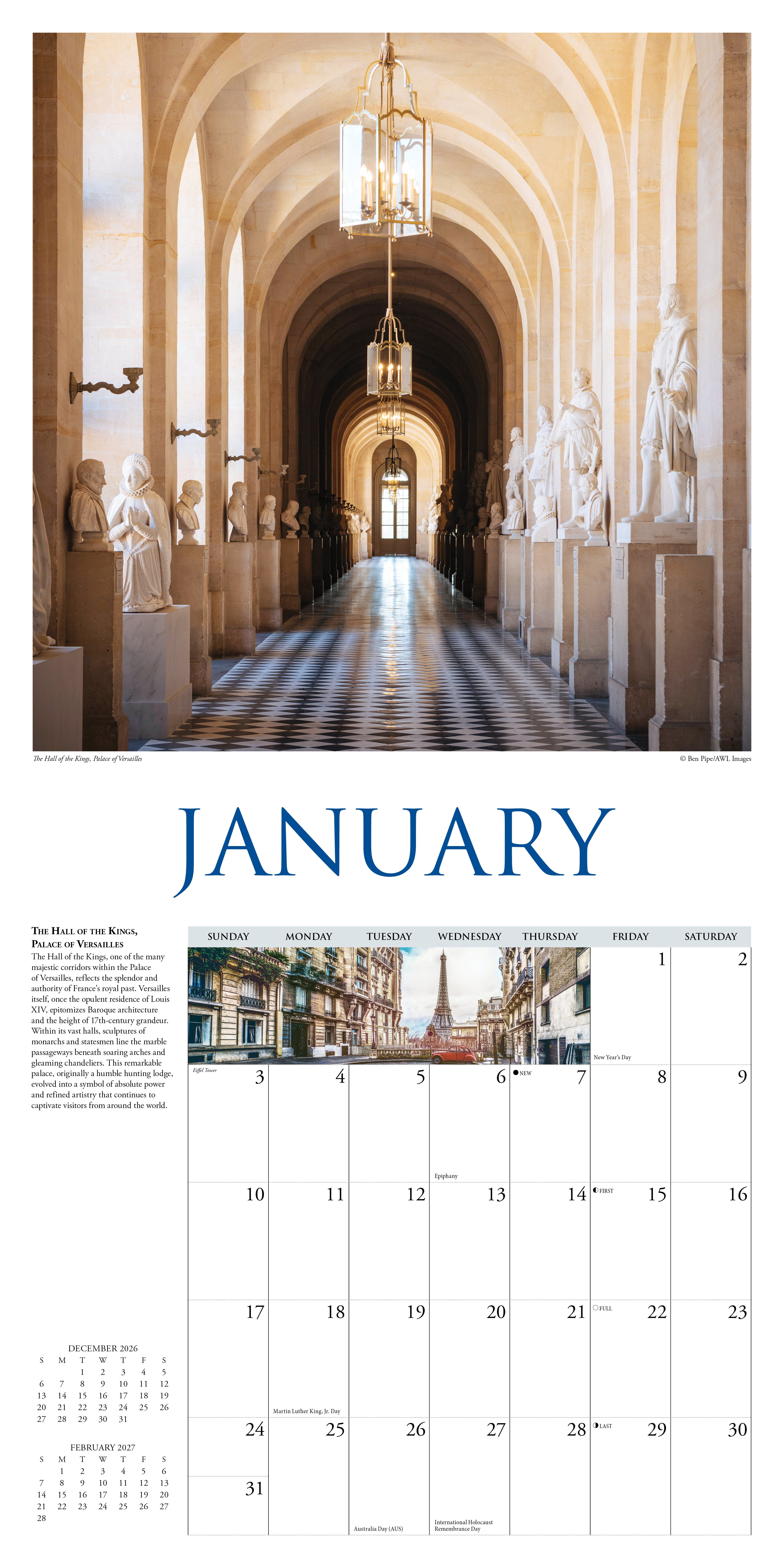 Willow Creek Press, A Walk in Paris 2027 Wall Calendar