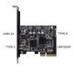 thumbnail image 3 of Tarjeta Pci Express Riser Pci-e X4 adaptador de tarjeta a USB 3,2 Gen 2 Riser añadir en la tarjeta Feliz Sencillez, 3 of 5