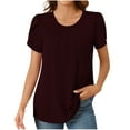 thumbnail image 1 of Birdeem Womens Fashion Printed Short Sleeves Blouse Round Neck Casual Tops, 1 of 10