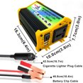 thumbnail image 4 of Mistaha Peaks Power 3000W Modified Sine Inverter High Frequency Power Inverter DC to AC Converter Car Power Inverter with 2.1A Dual USB Port Battery Clips, 4 of 6