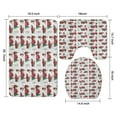 thumbnail image 3 of Red Christmas Farm and Truck Pattern Bathroom Rugs Sets 3 Piece,Toilet Cover Set,Absorbent Non Slip Bathroom Mats Sets with U-Shaped Contour Rug Toilet Rug Set, 3 of 5