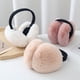 thumbnail image 3 of Orejeras plegables de invierno cálidas para hombres y mujeres, estilo coreano, lindas orejeras de felpa gruesa de piel de conejo de imitación para estudiantes, 3 of 6