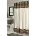thumbnail image 2 of Carnation Home Fashions Animal Instincts Faux Fur Border Solid Shower Curtain with PEVA Liner, 2 of 2