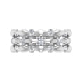 thumbnail image 3 of 1/2 Carat Diamond 3 Line Wedding Band Ring in 10K White Gold (Ring Size 10.25), 3 of 6