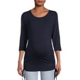 thumbnail image 5 of Oh! Mamma Maternity Women's Sideseam Drawstring Top (Women's and Women's Plus), 5 of 6