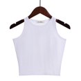 thumbnail image 1 of Moda 2023 nuevas mujeres Sexy algodón Crop Top Crop Bustier Multicolor sin mangas recortadas Blusas chaleco camiseta sin mangas camisola 14 colores Tan Jianjun  unisex, 1 of 2
