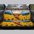 thumbnail image 4 of Binienty 4 PCS Highland Cow Automobile Seat Covers Set, Aztec Sunflower Car Front and Rear Seat Covers Full Set for Auto Truck Van SUV, 4 of 7