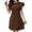 Coffee Dresses, variant on Womens A Line Pleated Midi Dresses Crew Neck Short Sleeve High Waist Office Lady Party Gowns White Dresses XXL