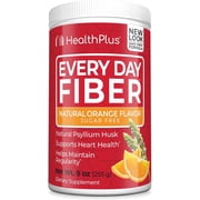 Health Plus Every Day Fiber Digestive Support | No Artificial Flavors | Daily Fiber for Toxin Elimination to Reduce Bloating | Psyllium Husk | Orange Flavor | 9 Ounces, 36 Servings.