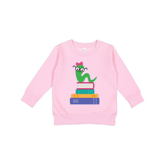 Inktastic Bookworm Girls Reading Toddler Sweatshirt