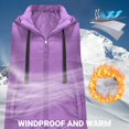 thumbnail image 4 of Wyobmus Women's Outwear Vest with Hood Winter Warm Padded Zip Quilted Jacket Lightweight Gilet Quilted Zip Vest C-Purple, 4 of 9
