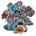 thumbnail image 3 of 50pcs Camping Landscape Sticker Outdoor Adventure Suitcase Laptop, 3 of 5
