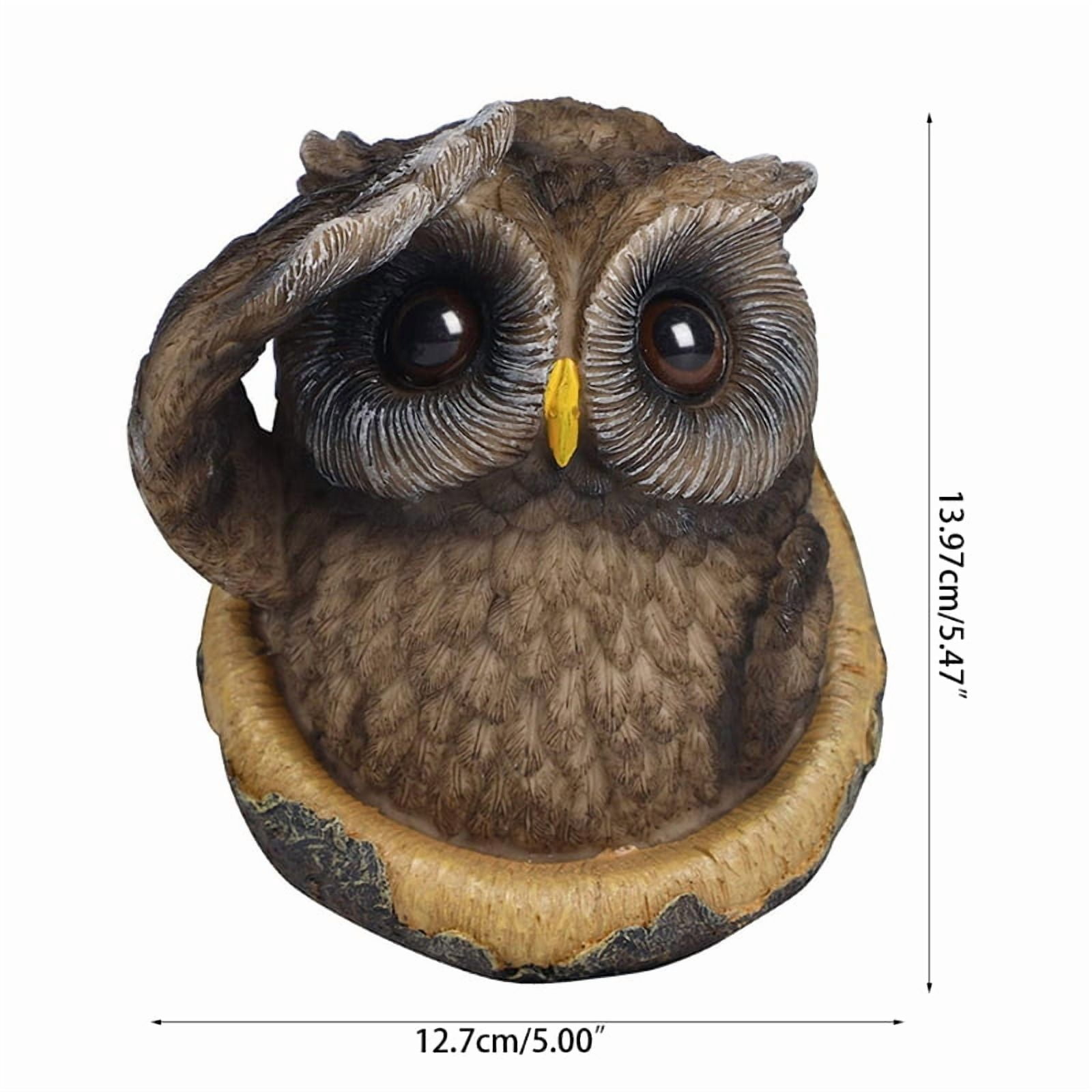 Owl Tree Hugger Statues Garden Peeker Yard Art Decoration Easter Outdoor Sculpture Ornaments