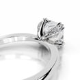 thumbnail image 4 of Bella Jewel 14K White Gold Plated Rings - Wedding Rings - 2.1 Ct Princess Cut Lab Created Simulated Diamond - Solitaire with Accent Diamond Rings for Women's - Engagement Wedding Diamond Rings, 4 of 4