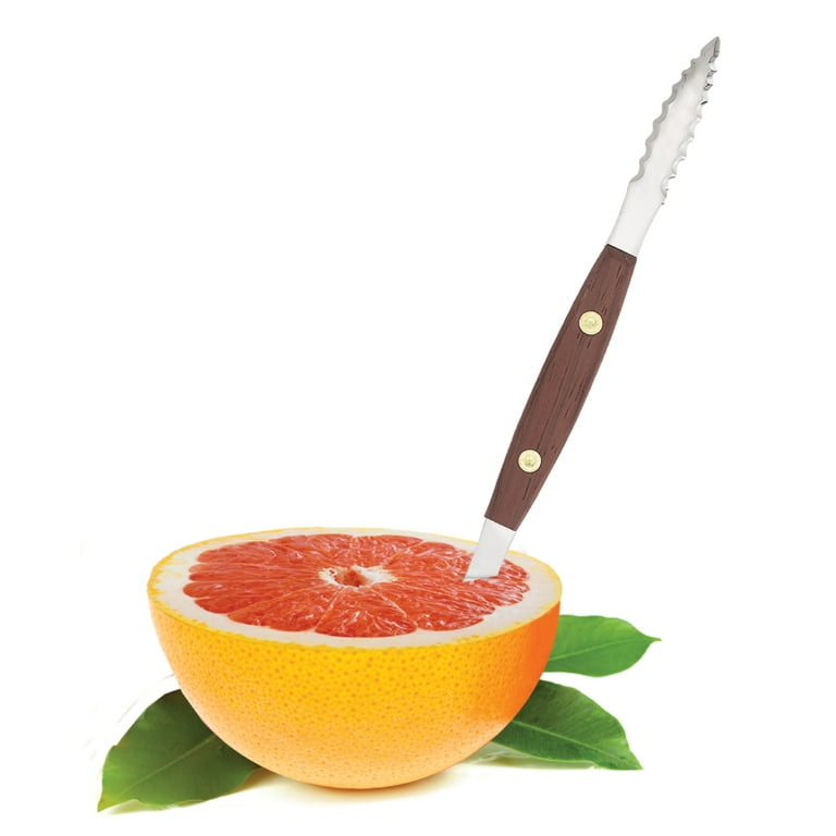  HIC Kitchen Squirtfree Serrated Twin-Blade Grapefruit  Sectioning Knife,Silver : Everything Else