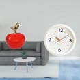 thumbnail image 2 of Escultura De Cerámica Decorativa Y Reloj De Pared Moderno, Silencioso, Con Números Grandes, Ideal Para El Hogar, La Oficina, El Estudio Y La Decoración Navideña., 2 of 8