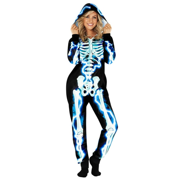 Morph - Electric Skeleton Halloween Costume Women - Womens Skeleton Halloween Costume