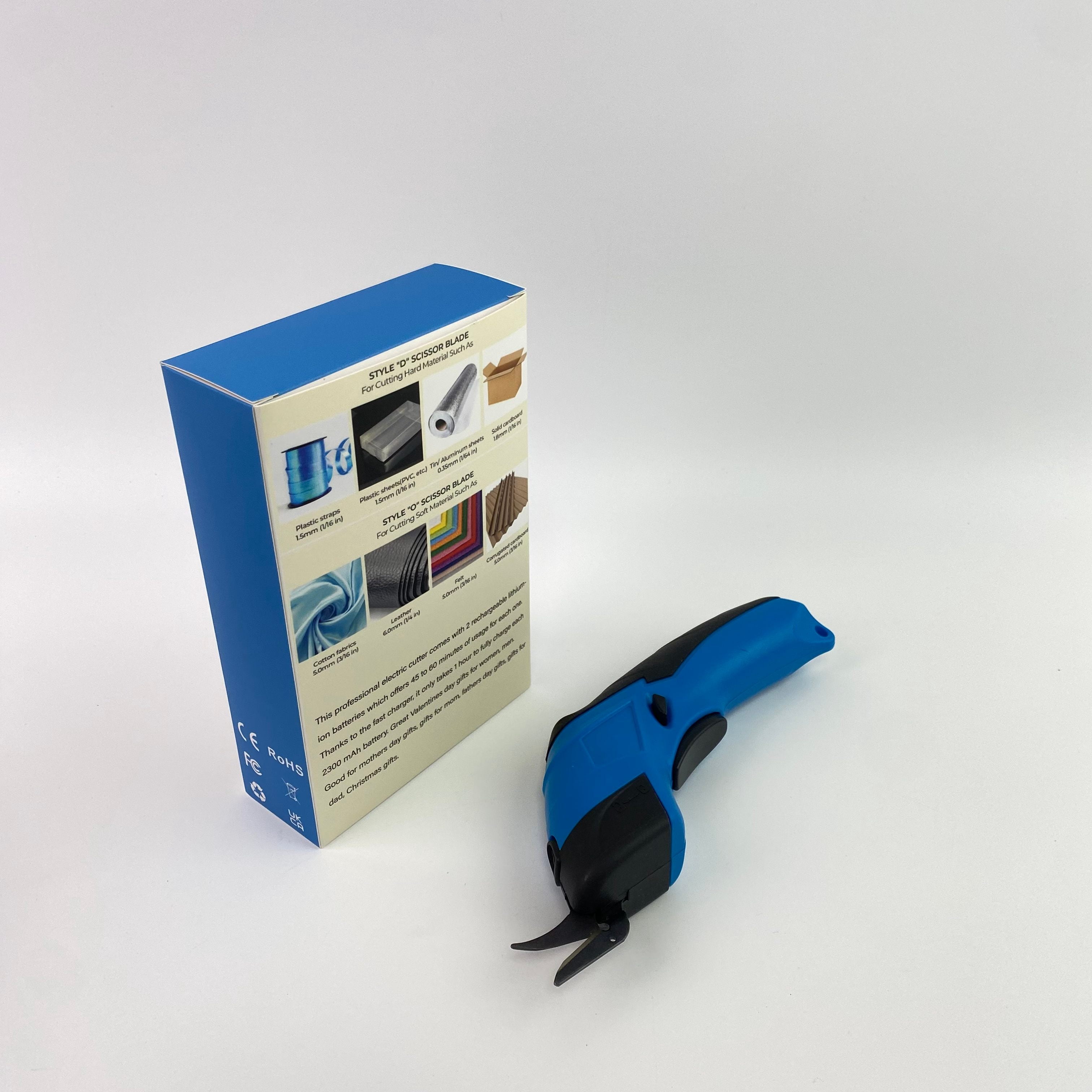 iFanr Shears, electric,Electric Scissors, Cardboard Cutter, 4V Electric Cardboard Cutter, Cordless Fabric Scissors, Electric Box Cutter with a Replacement Blade