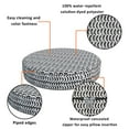 thumbnail image 3 of Covers & All Round Cushion Cover, Weather & UV Resistant Water Repellant Protector for Patio Outdoor Seats Chairs Porch Living Room Decor, with Zippers (20" Diameter X 5" H), 3 of 9