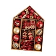 thumbnail image 3 of Juego de 70 bolas navideñas para colgar, perfectas para decorar árboles de Navidad. Rojo dorado, 3 of 9
