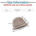 thumbnail image 3 of Dyfzdhu Women Bucket Hat Autumn Winter Fashion Simple Solid Color Sweet Outdoor Comfortable Warm, 3 of 5