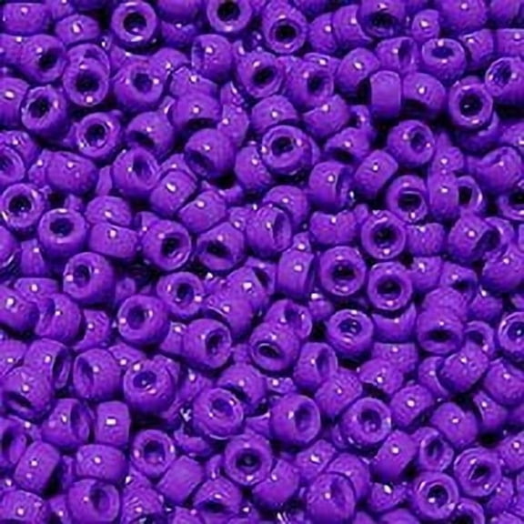 Jolly Store Crafts 9x6mm Grape Pony Beads, 500pc., Made in the USA