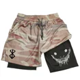 thumbnail image 4 of Pantalones cortos para correr Anime Berserk para hombre, pantalones cortos deportivos 2 en 1 para entrenamiento de gimnasia y Fitness, entrenamiento de secado rápido, trote, doble cubierta, verano, 4 of 4