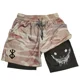 thumbnail image 5 of Pantalones cortos para correr para hombre, pantalones cortos deportivos 2 en 1 para entrenamiento de gimnasia y Fitness, entrenamiento de secado rápido, trote, doble cubierta, verano, 5 of 5