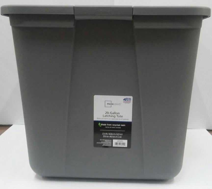 20 gallon latching tote