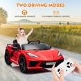 thumbnail image 4 of GloryStar 12V Kids Ride on Car, Licensed Corvette Battery Powered for Toddlers, Remote Controlled, Visual Dashboard, Features LED Lights and Music for Fun Play, 4 of 7