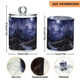 thumbnail image 5 of Yayeee 4 Pack Qtip Holder Bathroom Cotton Swab Canister with Lid Clear Dispenser Set, Moonlight Mountain, 5 of 6