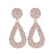 thumbnail image 1 of Farfi Bohemia - Pendientes colgantes con forma de lágrima hueca y relieve geométrico para mujer, regalo de joyería, oro rosa, 1 of 5