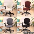 thumbnail image 2 of UHUSE Elastic Swivel Computer Chair Cover Stretch Office Seat Cushion Protector Decor, 2 of 5