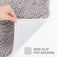 thumbnail image 4 of Hitime Soft Chenille Bath Rug Mat 20x30 Quick Dry Machine Washable Bathroom Runner - Ultra Absorbent Non-Slip Backing - Light Grey, 4 of 10