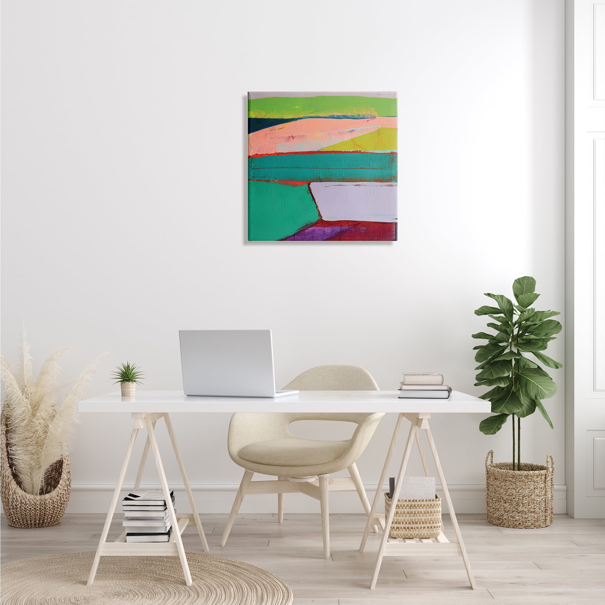 Stupell Industries Radiant Abstract Colors Layered Geometric Shapes, 24 x 24, Designed by Cathe Hendrick