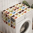 thumbnail image 1 of Butterfly Washing Machine Organizer, Assortment of Detailed Butterflies in Various Shapes Vibrant Colored Creatures, Anti-slip Fabric Top Cover for Washer and Dryer, Multicolor, by Ambesonne, 1 of 1