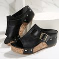 thumbnail image 2 of SACFOF Womens Wedge Sandals With Strap for Dressy Ladies Sandals Casual 2.56 Inch Wedge, 2 of 6