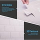 thumbnail image 4 of Juego de 10 Piezas, Azulejos Autoadhesivos Metro Blanco, Protector contra Salpicaduras Adhesivo para Cocina y Baño, Papel Adhesivo de Vinilo Ladrillo 3D, 30x30cm, TRIMEC, 4 of 5