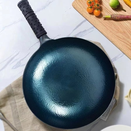 LEORX Gas Stove Wok Chinese Cooking Wok Assorted Color Even Heat Distribution 1Pack