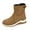 Brown, variant on Busydd Womens Booties Comfy Casual Solid Color Winter Boots Womens Fashion Zipper Ankle Boots Round Toe Wedge Boots for Women 6.5