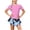 Pink, variant on YDFCWXW Girls Rash Guard Swimsuits Short Sleeve Swimwear Skirt with Built-in Shorts Girls Bathing Suits Size 7-14 Y (Pink, 6-7 Years)