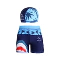 thumbnail image 1 of Swim Trunks for Boys Elastic Waist Printed Swimsuit Shorts Medium Large Sizes, 1 of 4